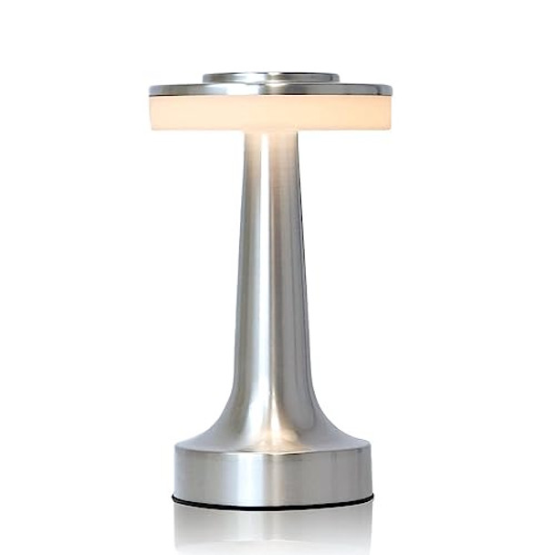 LEROXO PORTABLE METAL DESK LAMP,3 COLOR TOUCH SENSOR CONTROL CORDLESS - SLIVER LEROXO PORTABLE METAL DESK LAMP,3 COLOR TOUCH SENSOR CONTROL CORDLESS - SLIVER