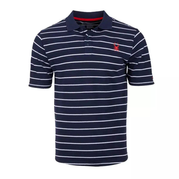 SPYDER MEN'S CLASSIC STRIPE LOGO POLO - SIZE: MEN S - FRONTIER New