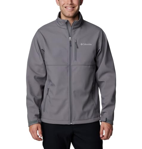 COLUMBIA MEN'S ASCENDER SOFTSHELL JACKET - SIZE: MEN L - CITY GRAY New