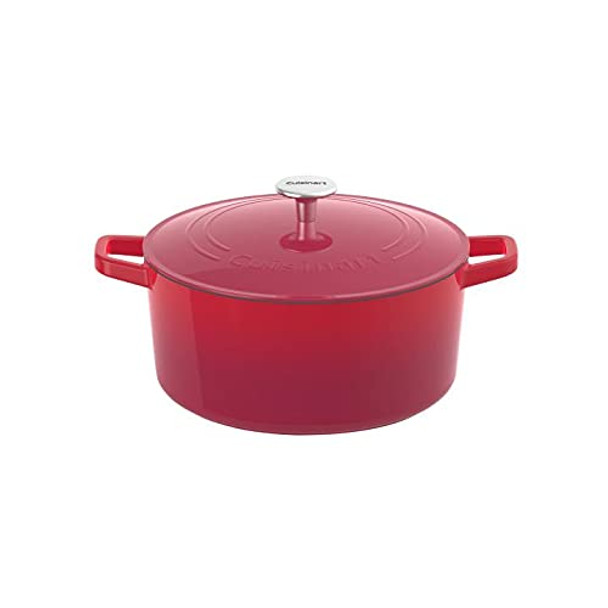 CUISINART 5.5 QT. ROUND CASSEROLE, RED GRADIENT New