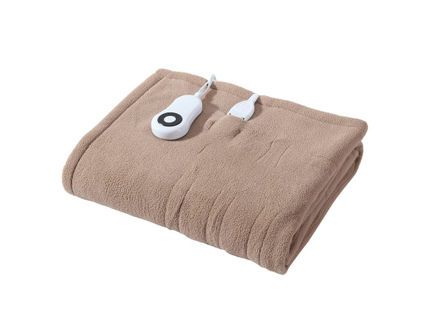 EDDIE BAUER SOFT & PLUSH HEATED THROW BLANKET 50x60 SIZE PFIB-T COLOR - LINEN New