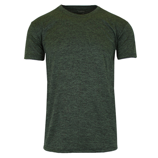 GALAXY BY HARVIC MOISTURE WICKING WRINKLE FREE TEE - SIZE 2XL - MARLED OLIVE New