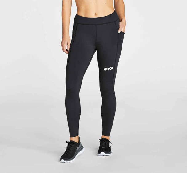 HOKA WOMEN'S PERFORMANCE TIGHT - SIZE: WOMEN L - BLACK New