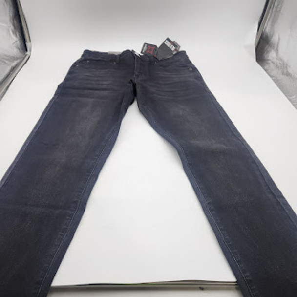 BLU ROCK MEN'S CASUAL FLEX STRETCH SLIM STRAIGHT JEANS - SIZE: MEN 30X31 - BLACK New