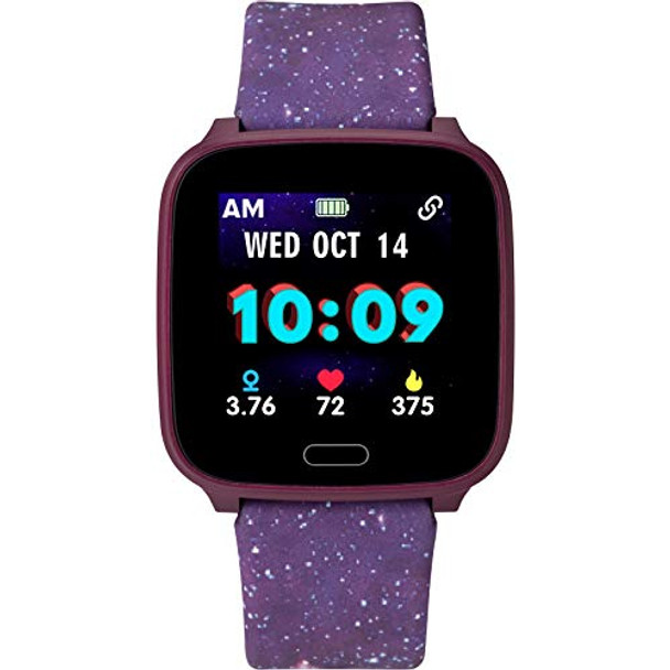 TIMEX ICONNECT BY TIMEX KIDS ACTIVE 37MM SMARTWATCH, TW5M40800 - PURPLE GALAXY