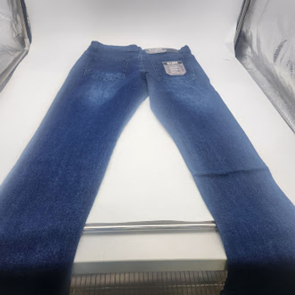 BLU ROCK MEN'S 4-WAY STRETCH SLIM FIT STRAIGHT JEANS DARK WASH - 30X31 - INDIGO