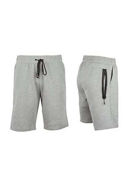 BLU ROCK ROCK WOMENS LOOSE FIT TECH FLEECE SHORTS - SIZE L - HEATHER GRAY New