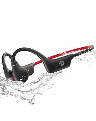 DEMICEA OPEN EAR SPORT HEADPHONES, WIRELESS BONE CONDUCTION - RED