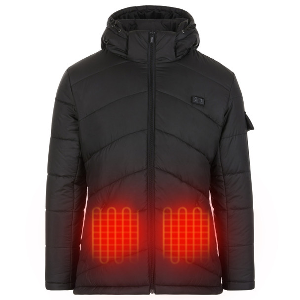 HELIOS WOMEN'S PAFFUTO HEATED COAT - SIZE: WOMEN XL - BLACK