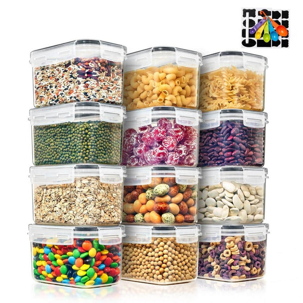 SORBUS AIRTIGHT PLASTIC FOOD STORAGE CONTAINERS WITH LOCKING LIDS, 12 PACK SORBUS AIRTIGHT PLASTIC FOOD STORAGE CONTAINERS WITH LOCKING LIDS, 12 PACK