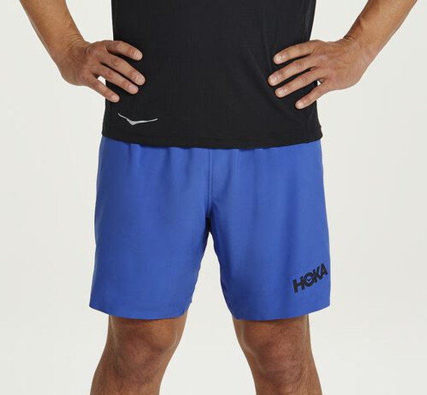 HOKA MEN'S GLIDE 7'' SHORT - SIZE: MEN S - DAZZLING BLUE New