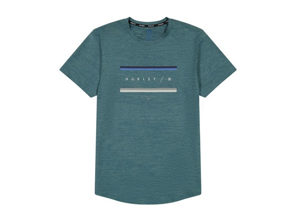 HURLEY MEN'S SS PERFORMANCE T-SHIRT - SIZE: MEN XL - BLUE/GRAY New HURLEY MEN'S SS PERFORMANCE T-SHIRT - SIZE: MEN XL - BLUE/GRAY New