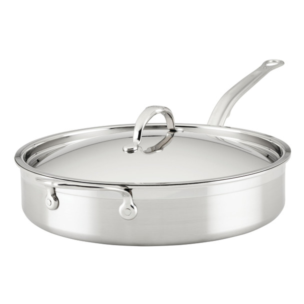 HESTAN PROBOND CLAD TITUM® STAINLESS STEEL 5-QUART COVERED SAUTE PAN - SILVER