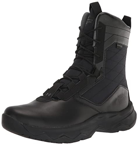 Under Armour Men's Stellar G2 Waterproof Tactical Boot Black/Black/Gray Size 11