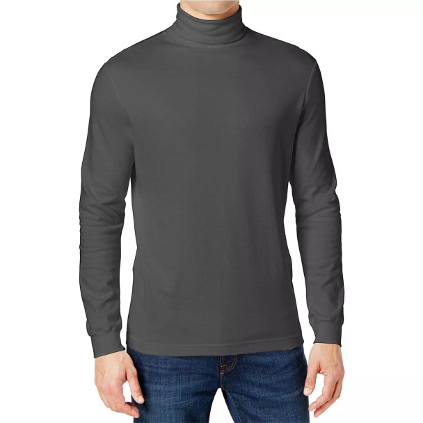 GALAXY BY HARVIC MEN'S LONG SLEEVE TURTLE NECK T-SHIRT - SIZE XL - CHARCOAL New