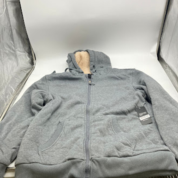 RUDOLPH MEN'S SWEATER WITH FULL ZIP - SIZE: MEN L - GRAY New