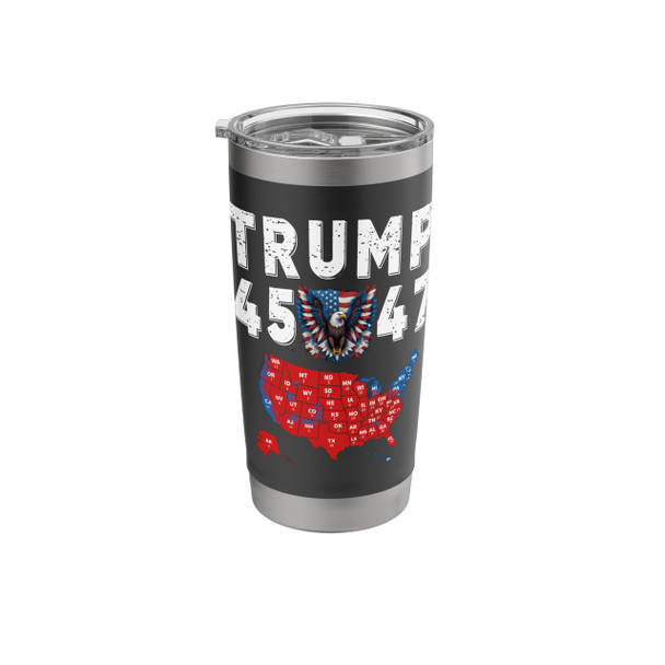 TRUMP 2024 WINNER ELECTORAL 45 47 TRUMP SIGN US EAGLE AMERICAN FLAG - BLACK