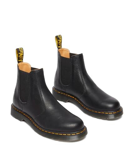 2976 DR. MARTENS UNISEX CHELSEA LEATHER BOOTS MEN 8 WOMEN 9 BLACK