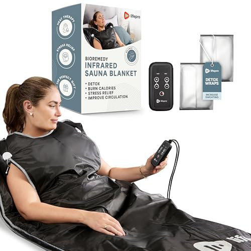 LIFEPRO BIOREMEDY INFRARED SAUNA BLANKET - PORTABLE FAR INFRARED - BLACK