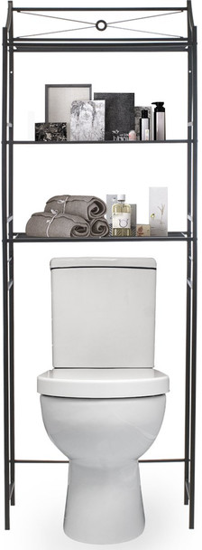 SORBUS BATHROOM STORAGE SHELF OVER TOILET - BLACK