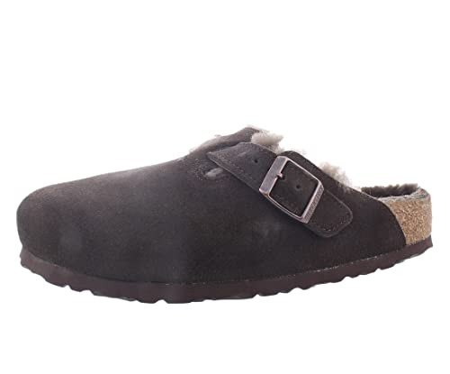 BIRKENSTOCK UNISEX BOSTON SHEARLING CLOG MULES MEN 4 WOMEN 6 MOCHA