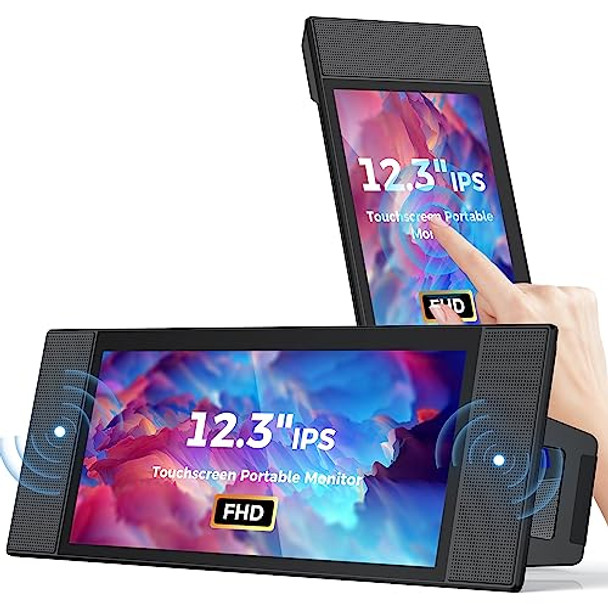 SMISEACOW PORTABLE MONITOR, LAPTOP SCREEN EXTENDER KWUMSY S2 TRIPLE - BLACK
