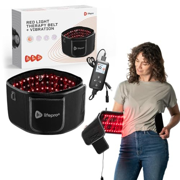 LIFEPRO RED LIGHT THERAPY BELT INFRARED RED LIGHT THERAPY LP-ALVRDP - BLACK