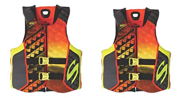 STEARNS HYDROPRENE LIFE VEST 2 PACK-ORANGE New