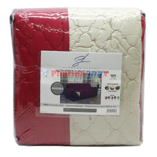 SUPREME LIVING REVERSIBLE PROTECTOR FOR SOFA. 110 - BURG/TAUPE