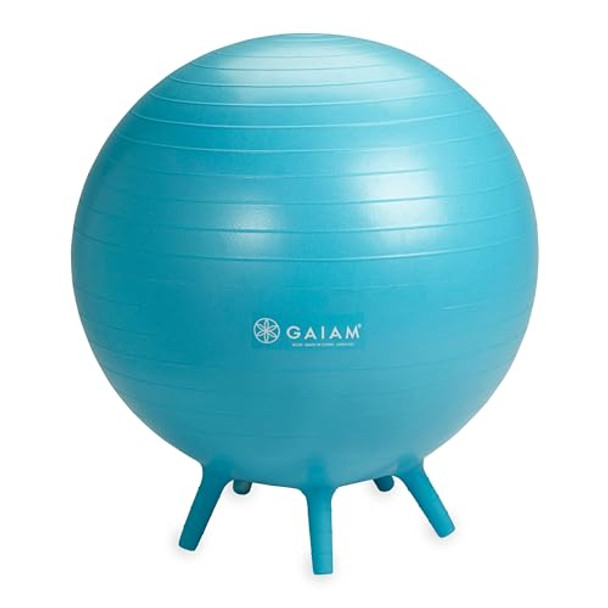 Gaiam Balance Ball Chair - No-Roll Ergonomic Office Chair & Yoga Ball Chair New