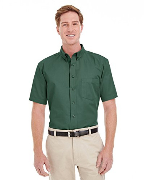 HARRITON PRODUCT OF BRAND HARRITON MENS FOUNDATION S/S TWILL SHIRT 5XL - GREEN