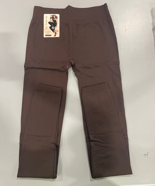 DAN ZHONG XIU FASHION DESIGN LEGGINGS - SIZE: WOMEN ONE SIZE - BROWN