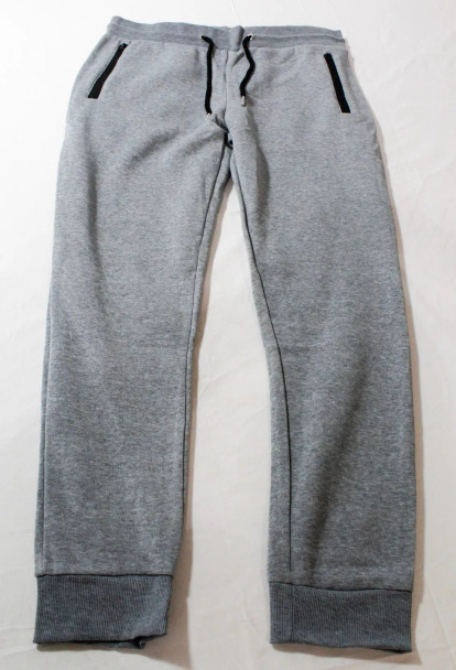 PURE CHAMP MEN'S STRETCHY FLEECE ATHLETIC JOGGER SWEATPANTS SIZE M - LIGHT GRAY New