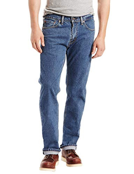 LEVI'S MEN 505 REGULAR FIT JEANS 36X30 STONEWASH/STRETCH New