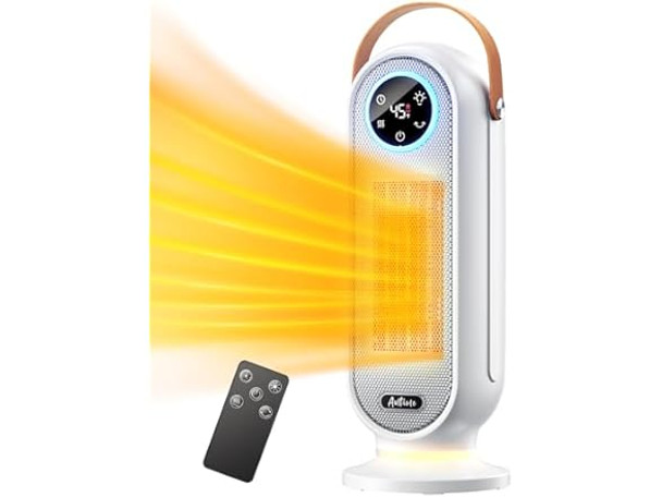 ANTIME 1500W HEATING SPACE HEATER THERMOSTAT 90°OSCILLATION 12H TIMER - WHITE