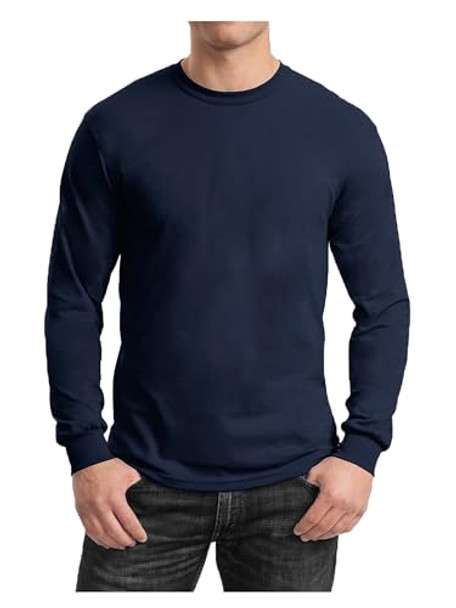 GALAXY BY HARVIC MEN'S LONG SLEEVE LIGHTWEIGHT CREW NECK SHIRT - Size 2XL - Navy New GALAXY BY HARVIC MEN'S LONG SLEEVE LIGHTWEIGHT CREW NECK SHIRT - Size 2XL - Navy New