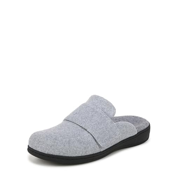 J0892F5021 Vionic Women's Gemma Ii Mules Light Gray Fabric Size 9