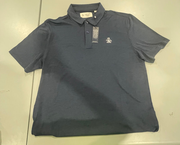 ORIGINAL PENGUIN MEN'S SHORT SLEEVE POLO - SIZE: MEN M - BLUE