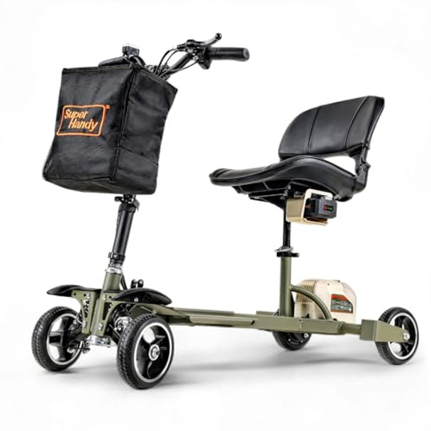 SuperHandy Passport Pro Mobility Scooter - Foldable Aluminum Frame, 4 Wheels