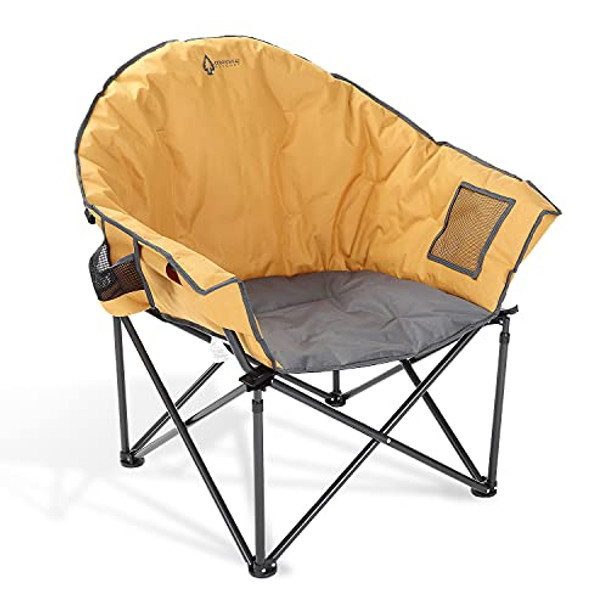ARROWHEAD OUTDOOR Oversized Heavy-Duty Club Folding Chair w/External Pocket