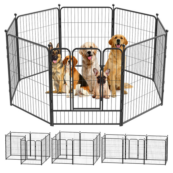 DPI01 Heavy Duty Metal Pet Dog Playpen with 32" Height  8/16 Panels Rustproof