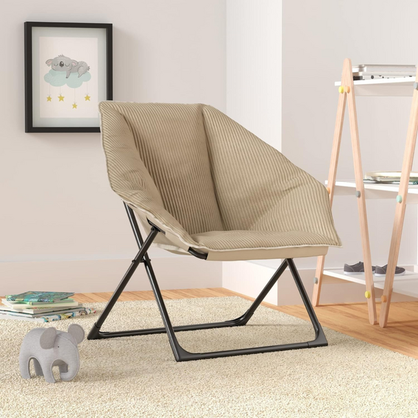AMAZON BASICS HEXAGON FOLDING CHAIR - BEIGE