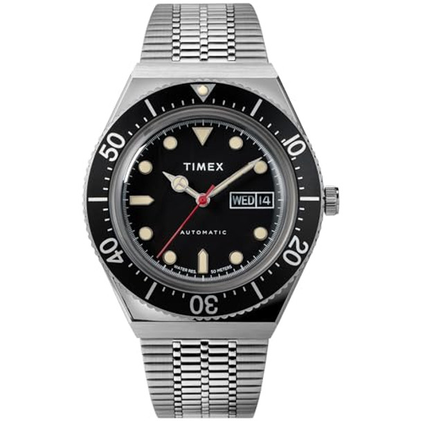 TIMEX MEN'S M79 AUTOMATIC 40MM WATCH STAINLESS STEEL/BLACK/STAINLESS STEEL