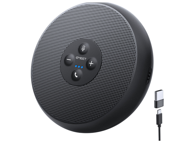 EMEET OfficeCore M1A USB Speakerphone - 360 Degree 2-Mic Pickup, Full Duplex