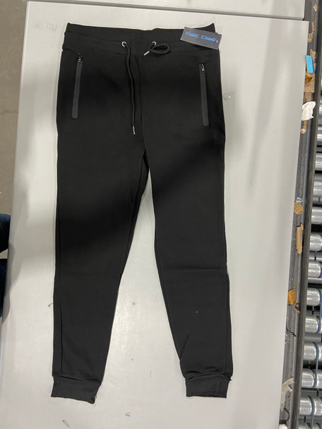 PURE CHAMP MEN'S FLEECE ATHLETIC JOGGER SWEATPANTS, SIZE M - BLACK New