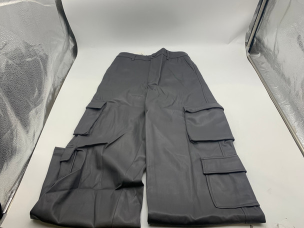 LOVE TREE WOMEN'S VEGAN LEATHER PANTS - SIZE: WOMEN S - GRAY New