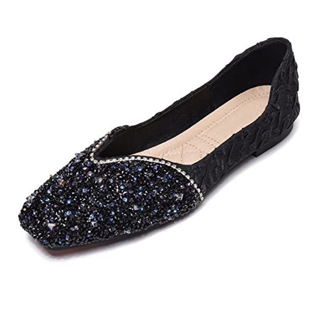Women's Casual Comfort Moscasin Penny Loafers Slip On Shoes, Size 8.5, Black New