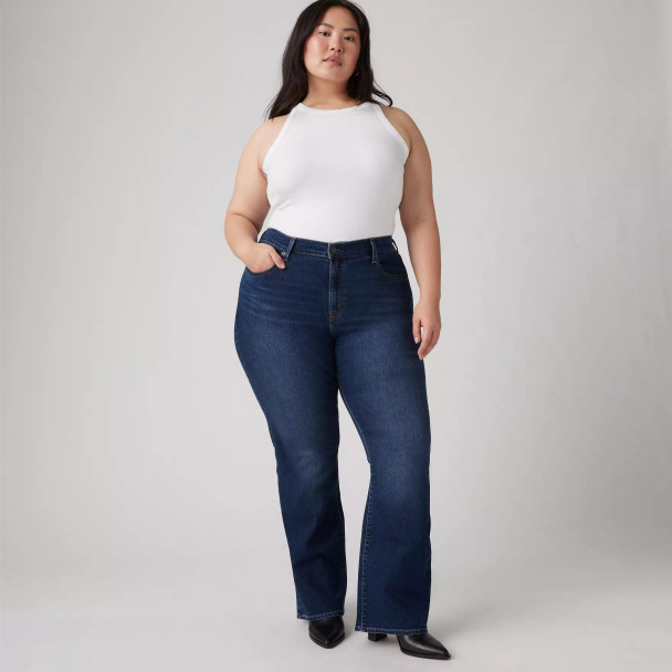 LEVI'S 725 HIGH RISE WOMEN'S JEANS SIZE: 16W M PLUS ETERNAL INDIGO DARK WASH New