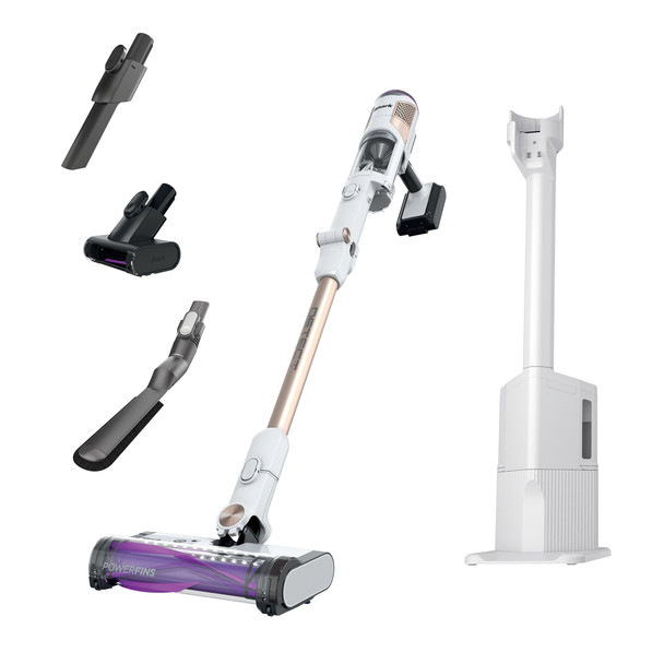 SHARK DETECT PRO AUTO-EMPTY SYSTEM CORDLESS STICK PET HAIR - WHITE/BRASS
