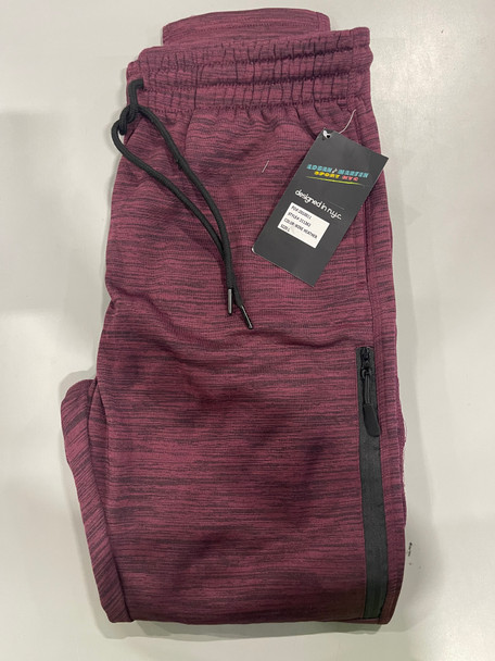 LOGAN AND MARTIN SPORT NYC SPORT JOGGER SWEATPANTS - SIZE: MEN L - WINE HEATHER